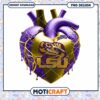 LSU Tigers Heart PNG Design for Instant Download Art