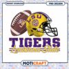 LSU Tigers Football Helmet and Ball PNG Design Download