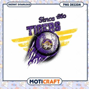 LSU Tigers Baseball Design Since 1860 PNG Download