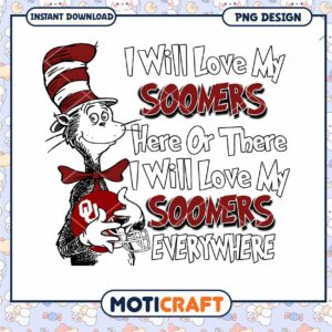 Love Your Sooners PNG Design Fun Football Art Download