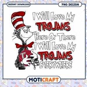Love My Trojans Fun PNG Design Instant Download Gift