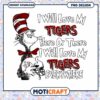Love My Tigers Cat in the Hat PNG Instant Download Gift