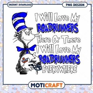 Love My Roadrunners Fun PNG Design for Fans and Gifts