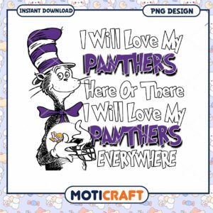 Love My Panthers Fun PNG Design Instant Download Art