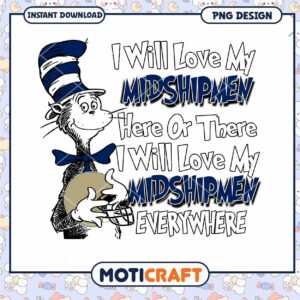 Love My Midshipmen Inspirational PNG Design Download