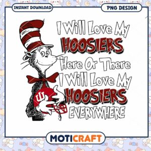 Love My Hoosiers Fun PNG Design for Fans and Supporters