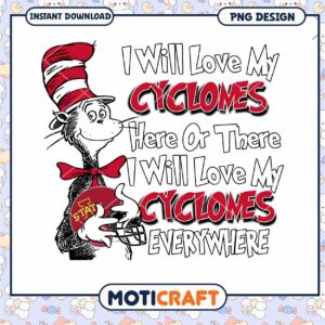 Love My Cyclones Fun PNG Design for Fans and Supporters