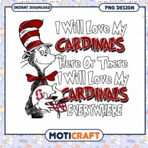 Love My Cardinals Design Instant Download PNG Art