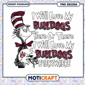 Love My Bulldogs PNG Design for Fans and Supporters