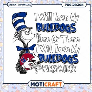 Love My Bulldogs PNG Design for Sports Fans and Decor