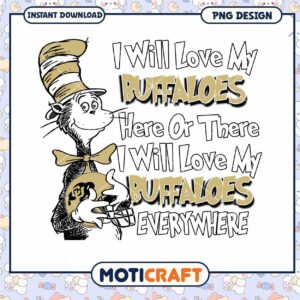 Love My Buffaloes PNG Design for Instant Download Art
