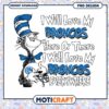 Love My Broncos Fun Cat In Hat Style PNG Design