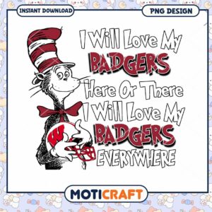 Love My Badgers PNG Design for Fans and Collectors