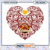 Louisville Cardinals Heart Design PNG Instant Download