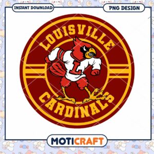 Louisville Cardinals Logo PNG Instant Download Design