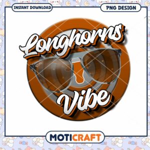 Longhorns Vibe Sunglasses PNG Design for Download