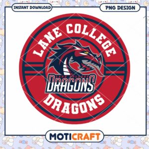 Lane College Dragons PNG Design Instant Download Art