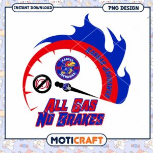 Kansas Jayhawks All Gas No Brakes PNG Digital Download