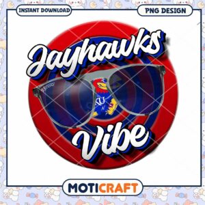 Jayhawks Vibe Sunglasses PNG Instant Download Design