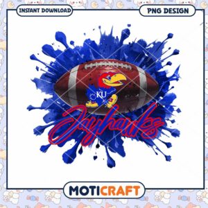 Jayhawks Football PNG Design Instant Download Art