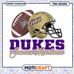 James Madison Dukes Football PNG Design Instant Download