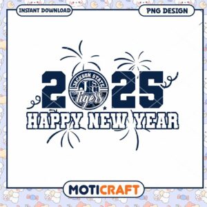 Jackson State Tigers Happy New Year 2025 PNG Design