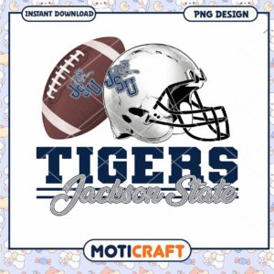 Jackson State Tigers Football PNG Instant Download Design