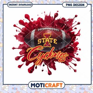 Iowa State Cyclones Football PNG Design Instant Download