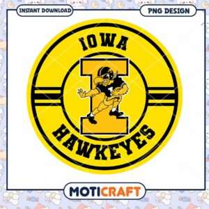 Iowa Hawkeyes Logo PNG Instant Download Design Image