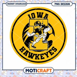 Iowa Hawkeyes Logo PNG Instant Download Design Art