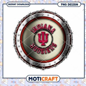 Indiana Hoosiers Shield Logo PNG Instant Download Design