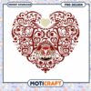 Indiana Hoosiers Heart Design PNG Instant Download Art