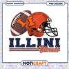 Illinois Illini Football Helmet and Ball PNG Design