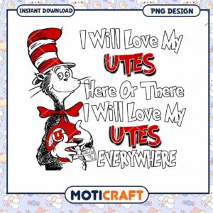 I Will Love My Utes Football PNG Design for Fans