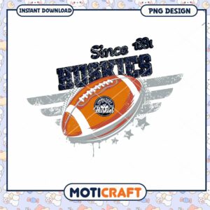 Huskies Football Design Retro PNG Instant Download Art