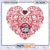 Houston Cougars Heart Design PNG Instant Download Image
