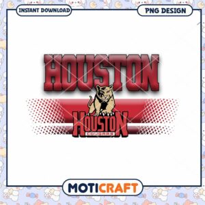 Houston Cougars Logo PNG Design Instant Download Art