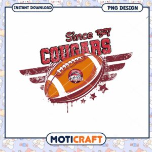 Houston Cougars Football Design Since 1927 PNG Download