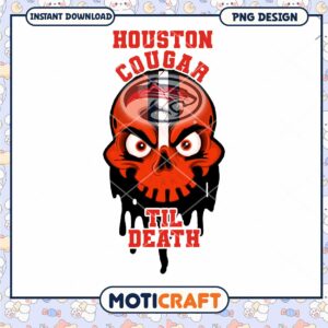 Houston Cougar Skull Design PNG Download for Fans
