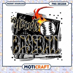 Hornets Baseball Instant Download PNG Design Template