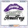 Horned Frogs Football Kiss Lips PNG Design Download