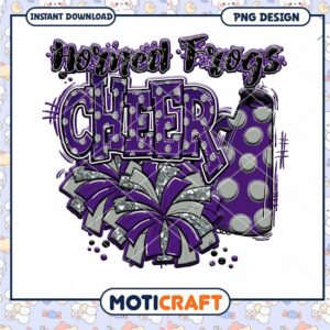 Horned Frogs Cheer PNG Design for Instant Download
