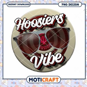Hoosiers Vibe Retro Sunglasses PNG Digital Download