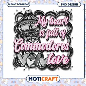 Heartfelt Commodores Love PNG Design for Instant Download