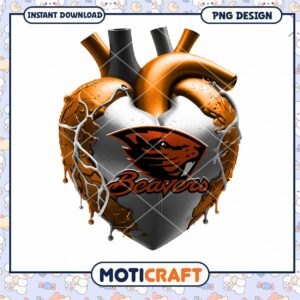 Heart Illustration with Beavers Logo PNG Design Download