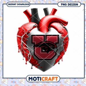 Heart Design with University Logo Instant Download PNG