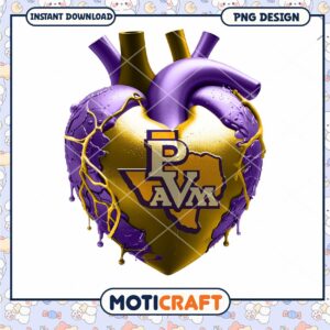 Heart Design with Texas Theme and Colorful Elements PNG