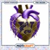 Heart Design with Purple and Gold for Instant Download PNG
