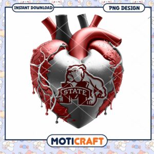 Heart Design PNG with State Logo for Instant Download