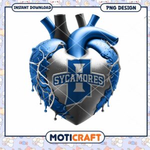 Heart Design PNG for Sycamores Fans Instant Download